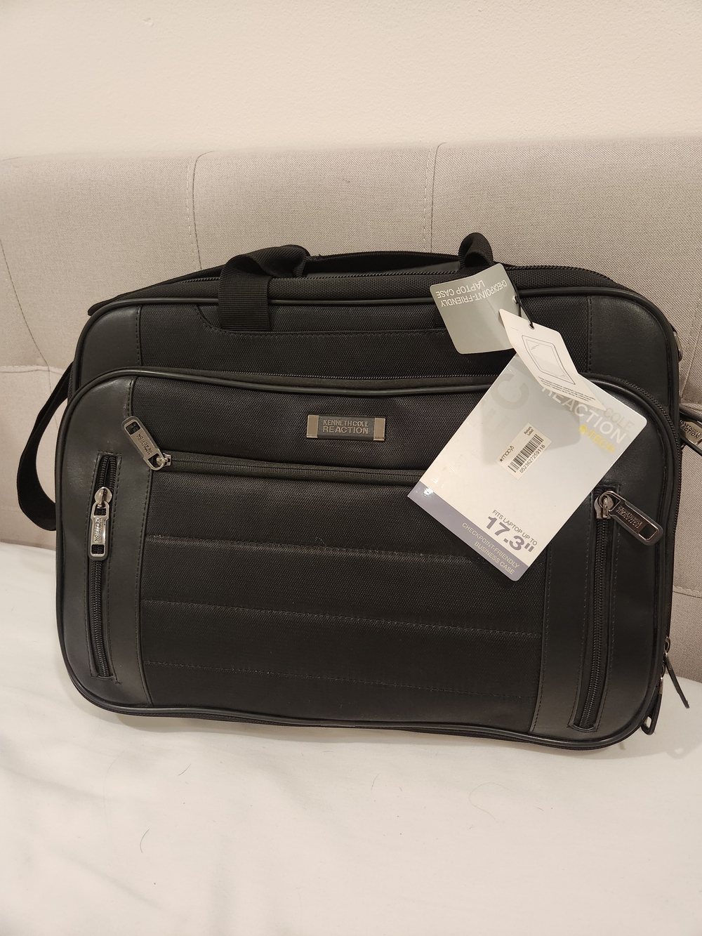 Kenneth Cole Reaction Men's Black Laptop Briefcase
